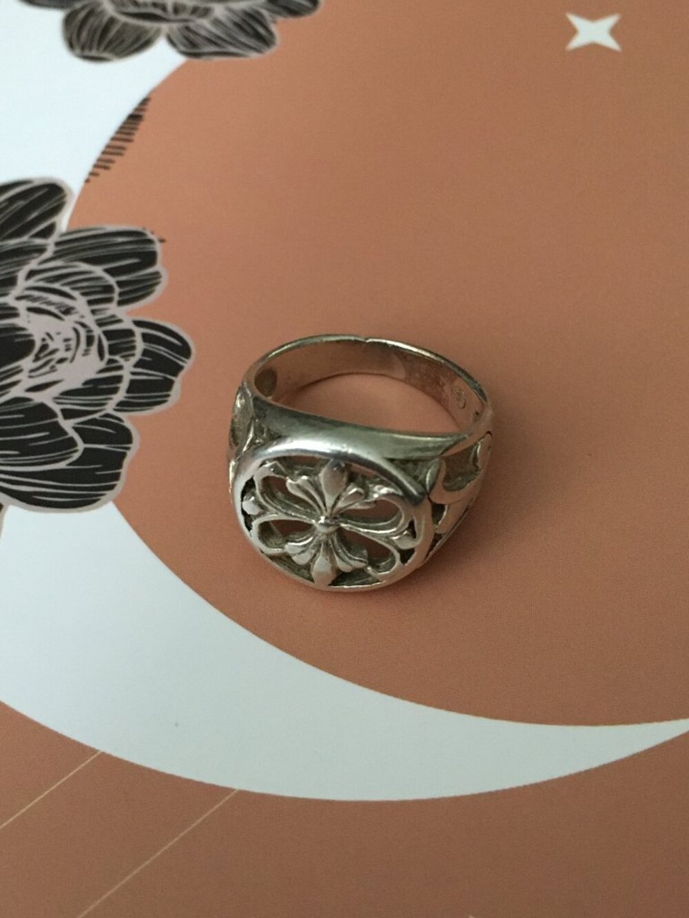 Y2K 925 Signed Silver Renaissance Fair D&D Knights Cross Ring - Picture 6 of 16